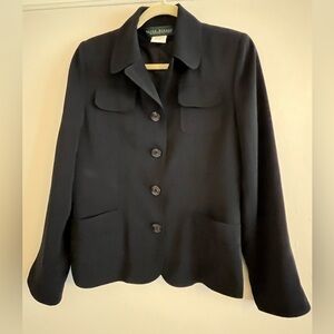 Harve Benard Black Button-Front Blazer